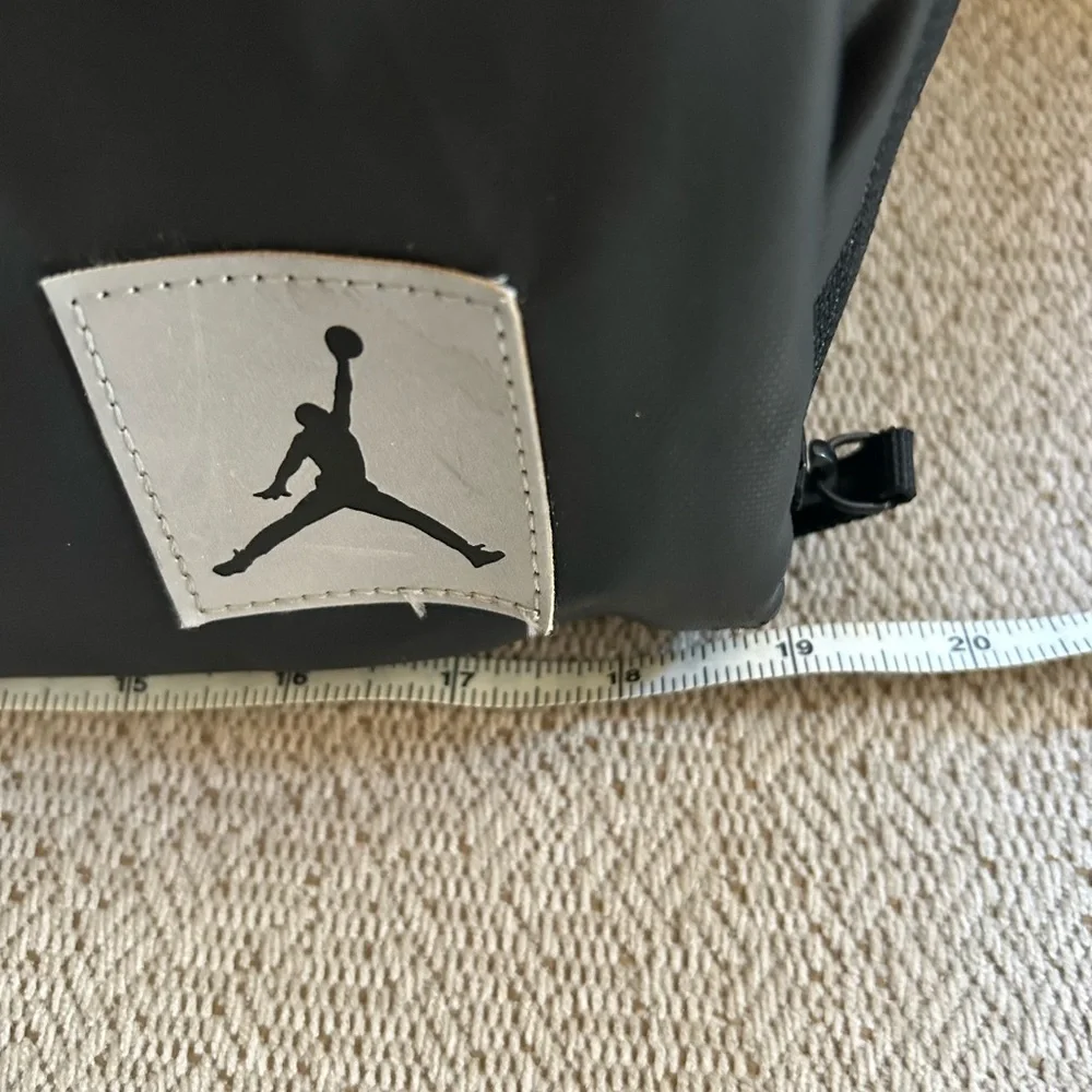 Michael Jordan Air Two-Tone Black and Gray Duffel Bag Lightweight Travel Sports
